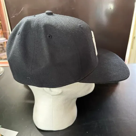 NWT Vintage New York Yankees Fitted Hat Size 7.5 MLB ‘47 “Sample” Black - Picture 5 of 8